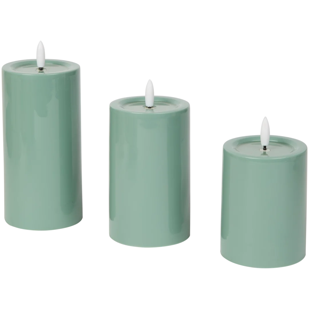 Oplaadbare ledkaarsen 3 stuks | diverse kleuren