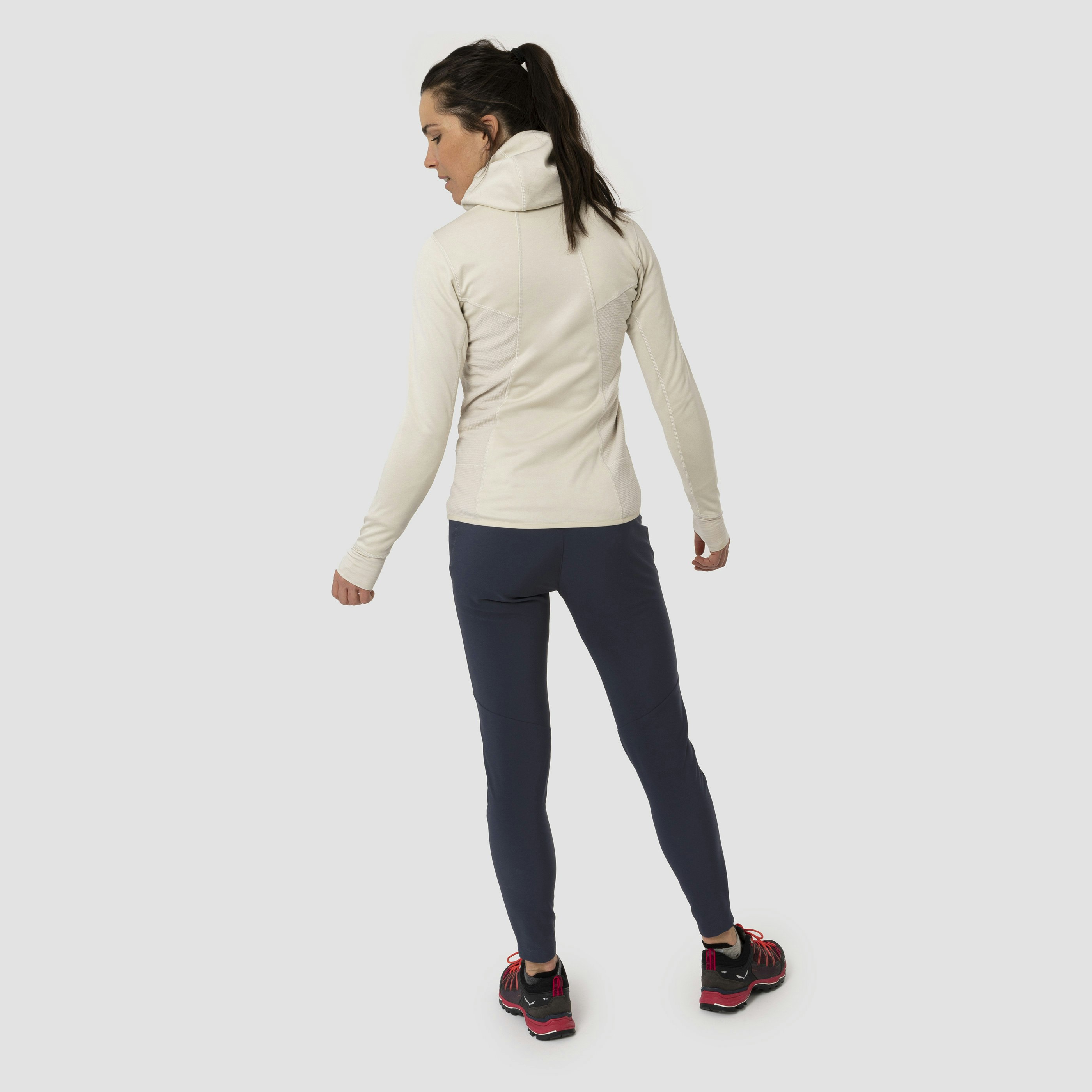 Puez Hybrid Polarlite Damen Fleecejacke Mit Kapuze