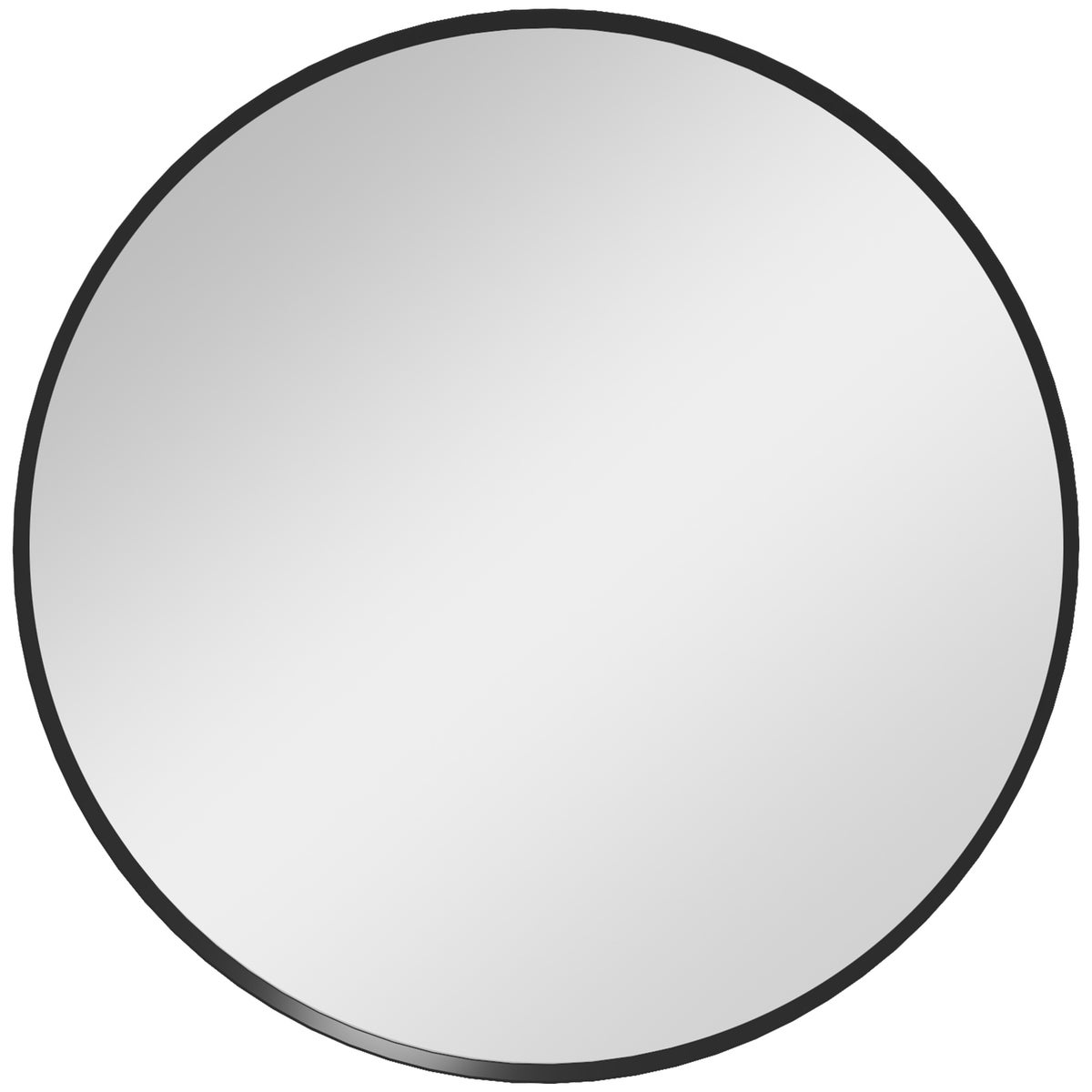 HOMCOM Wandspiegel, 60 x 60 cm ronde badkamerspiegel met aluminium frame, decoratieve spiegel voor badkamer, woonkamer, slaapkamer, zwart