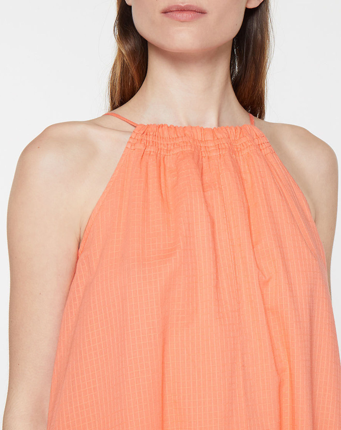 Galeries Lafayette Robe en Coton biologique Lassi ample orange