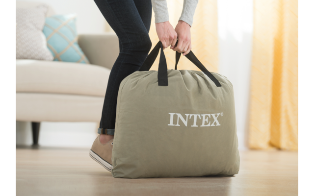 Intex Luftbett DuraBeam Deluxe PillowRestRaised mit 220 V Pumpe / Aufbewahrungstasche 152 x 203 x 42 cm