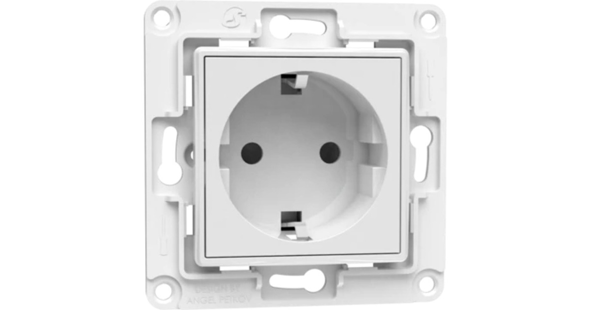 ShellyWall Socket EU wandcontactdoos  (Wit, Inbouw)