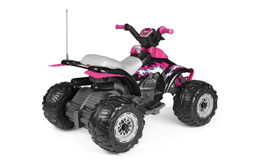 Quad Corral T-Rex 330W 12 V Pink<br>Elektrisches Kinderquad mit Licht und Sound