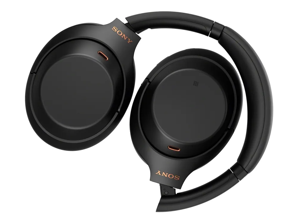 Sony WH-1000XM4 - Hovedtelefoner med mik. - fuld størrelse - Bluetooth - trådløs, kablet - NFC - aktiv støjfjerning - 3,5 mm jackstik - sort