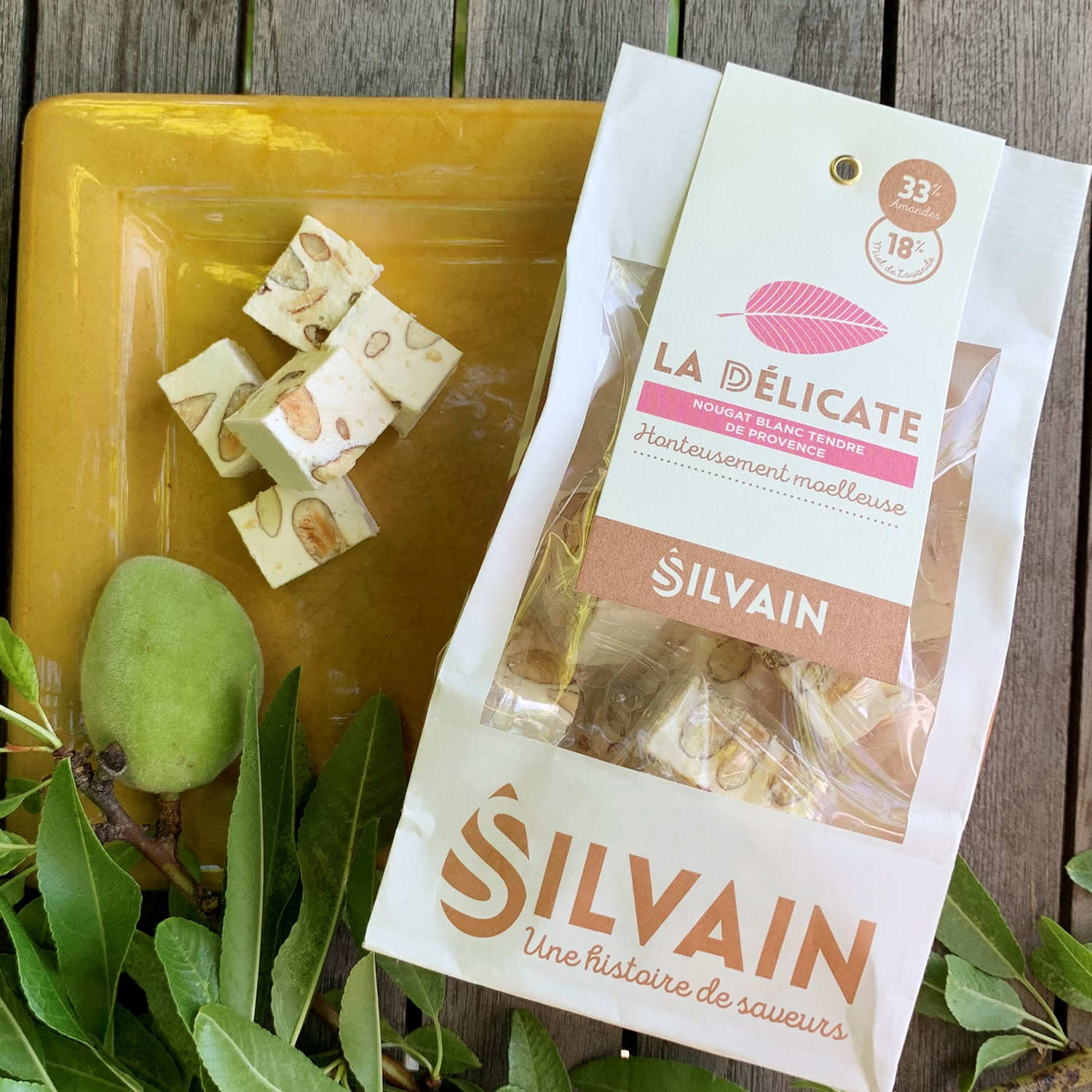 Nougat blanc tendre en sachet individuel - La Délicate