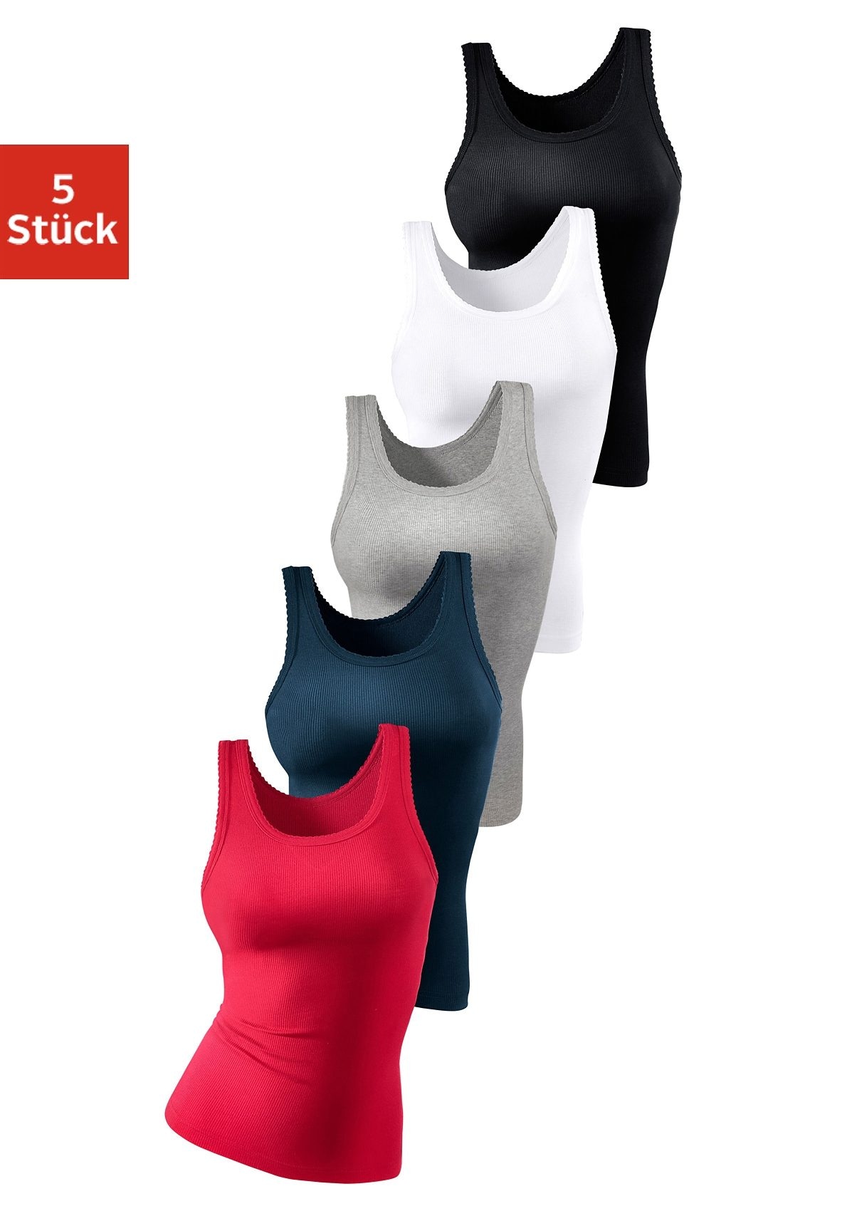 petite fleur Unterhemd , aus weicher Feinripp-Qualität, Tanktop, Unterziehshirt
