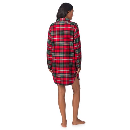 Lauren Ralph Lauren Langærmet Natskjorte, Red Plaid, M