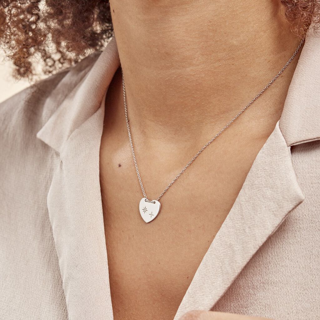 Collier Argent Ieronim Oxydes De Zirconium