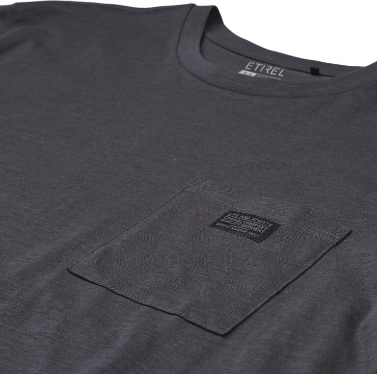 Etirel Solid Slub T-shirt Sort