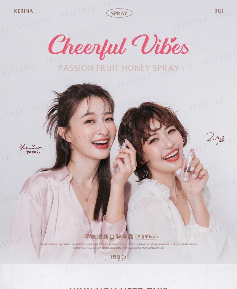 FreshO2 - Vrolijke Vibes Passievrucht Honingspray
