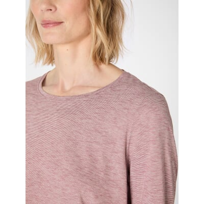 Damen-Langarmshirt, Rotmelange