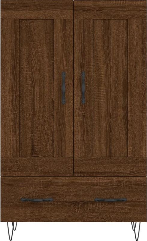 vidaXL - Hoge Kast - Bruin - Bewerkte Hout - 69,5x31x115 cm