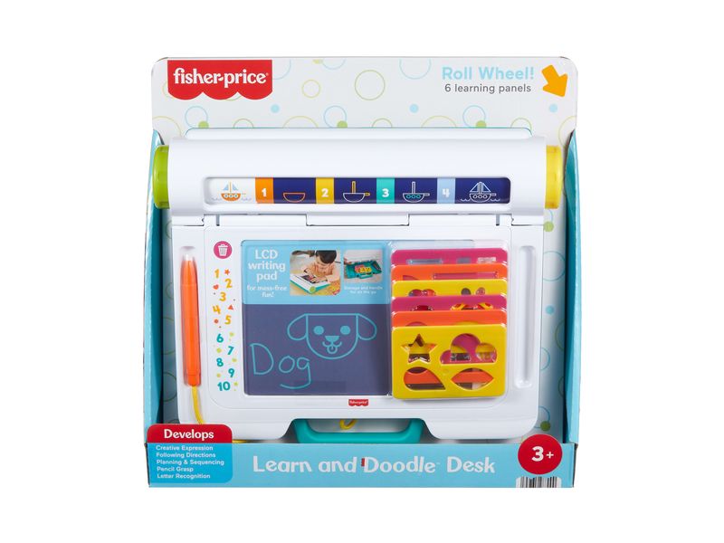 Fisher-Price Doodle Pro Lernstation Lern- und Zeichenbrett mit LCD-Bildschirm für Kinder