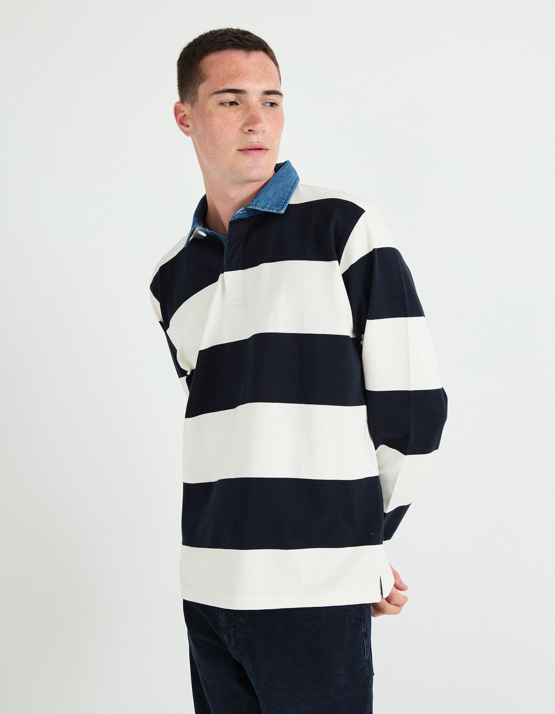 Polo Jersey, Homem, Azul Escuro