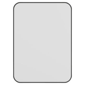Haceka badkamerspiegel Deco mat zwart 55 x 40 cm rechthoek afgeronde hoeken