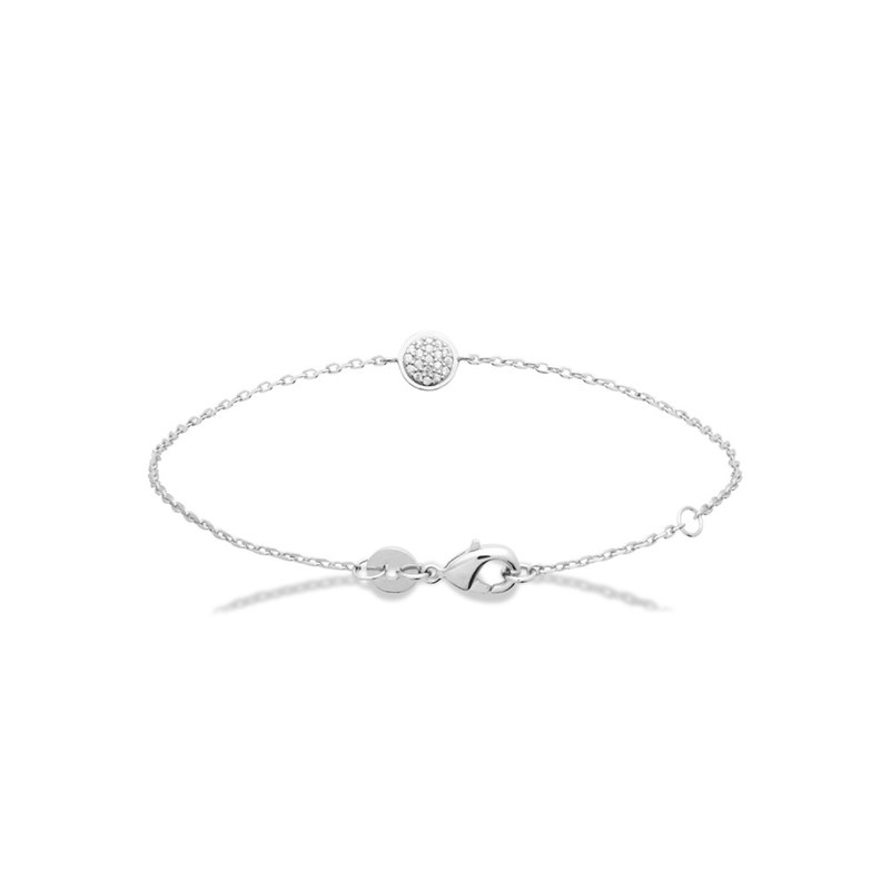 Bracelet Femme - Argent 925 - Oxyde de zirconium - Longueur : 18 cm