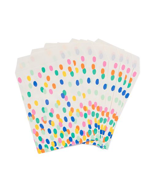 8 sachets de fête confetti 25x15