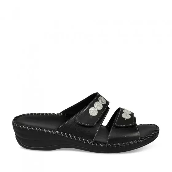 Mules NOIR NEOSOFT RELAX CUIR