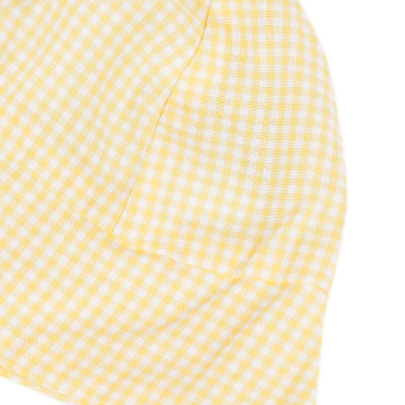 Bob en voile de coton vichy jaune naissance Absorba Aucune nuance