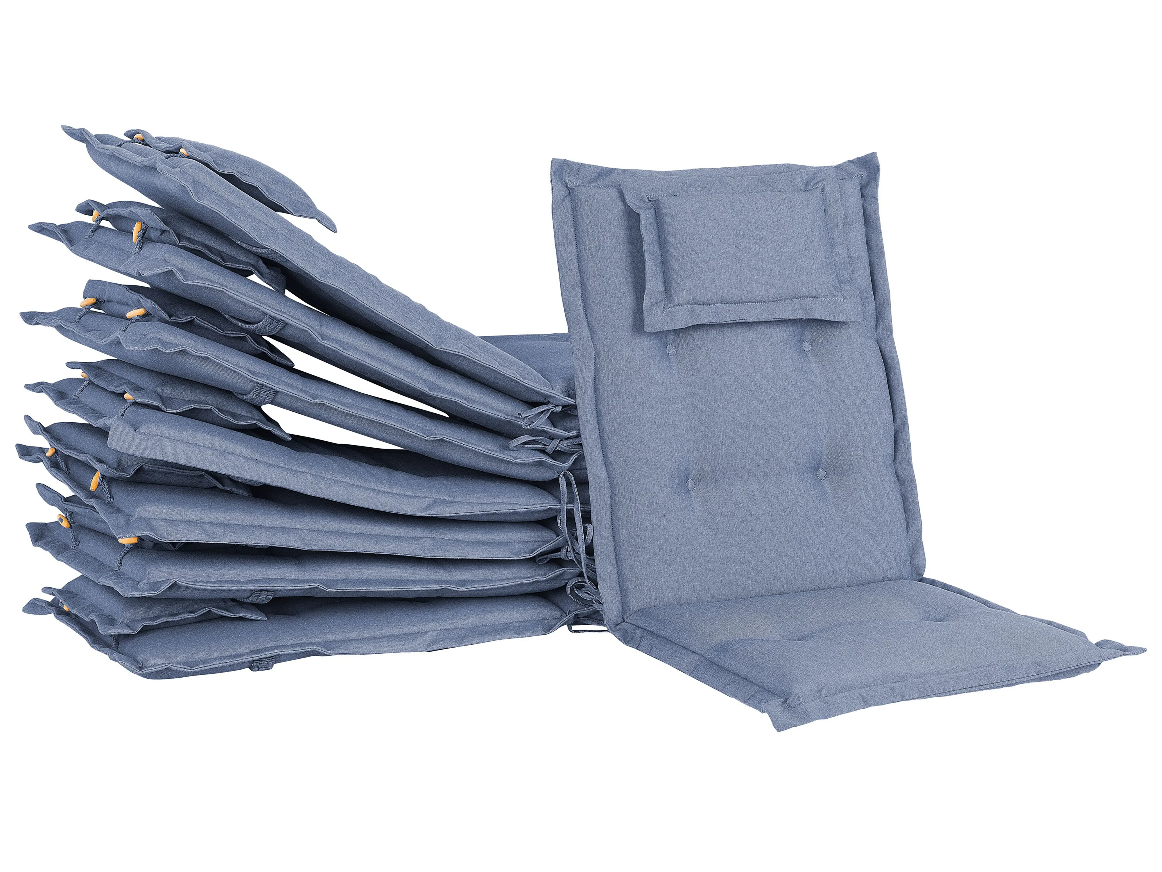 Set van 8 rug/zitkussens MAUI 40 x 54 cm Blauw