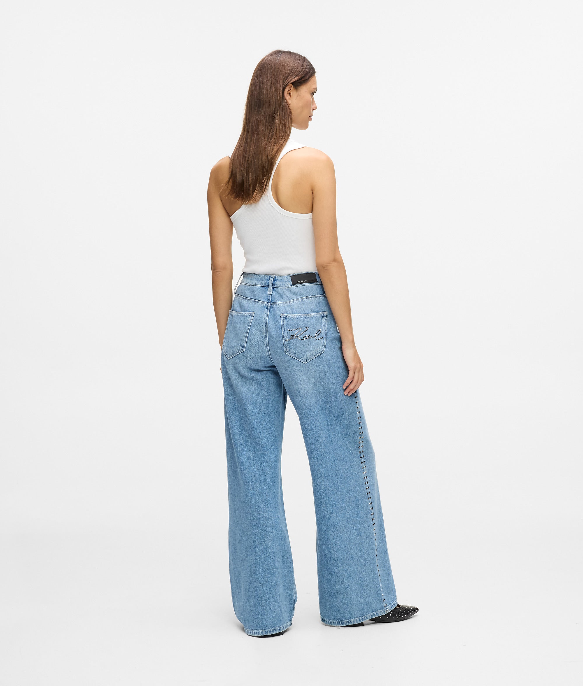 Signature jeans met studs