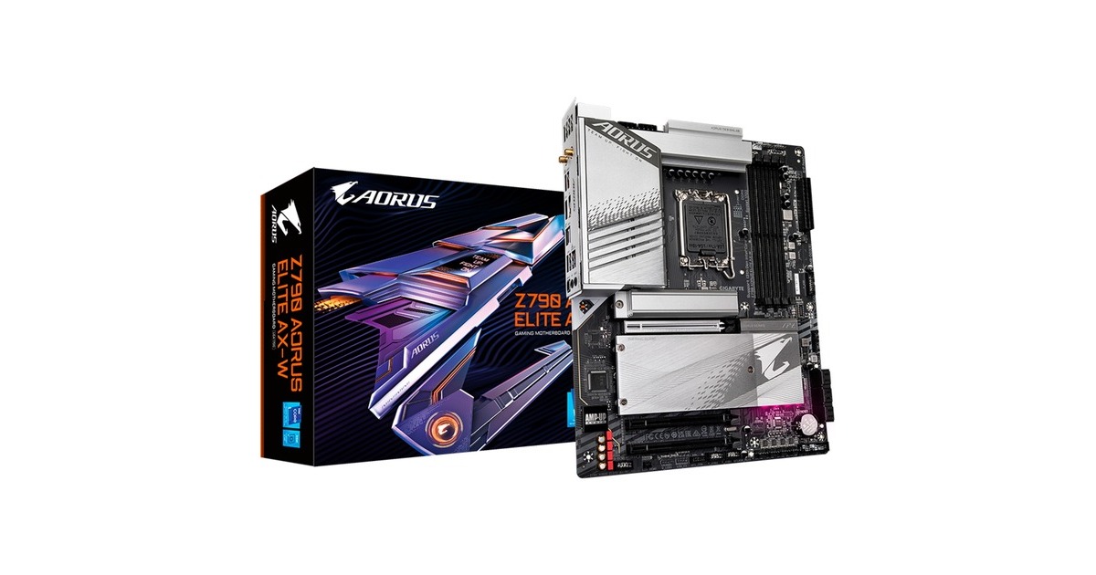 GIGABYTEZ790 AORUS ELITE AX-W socket 1700 moederbord  (Zilver, RAID, 2.5Gb-LAN, WLAN, BT, Sound, ATX, Tweedekans)