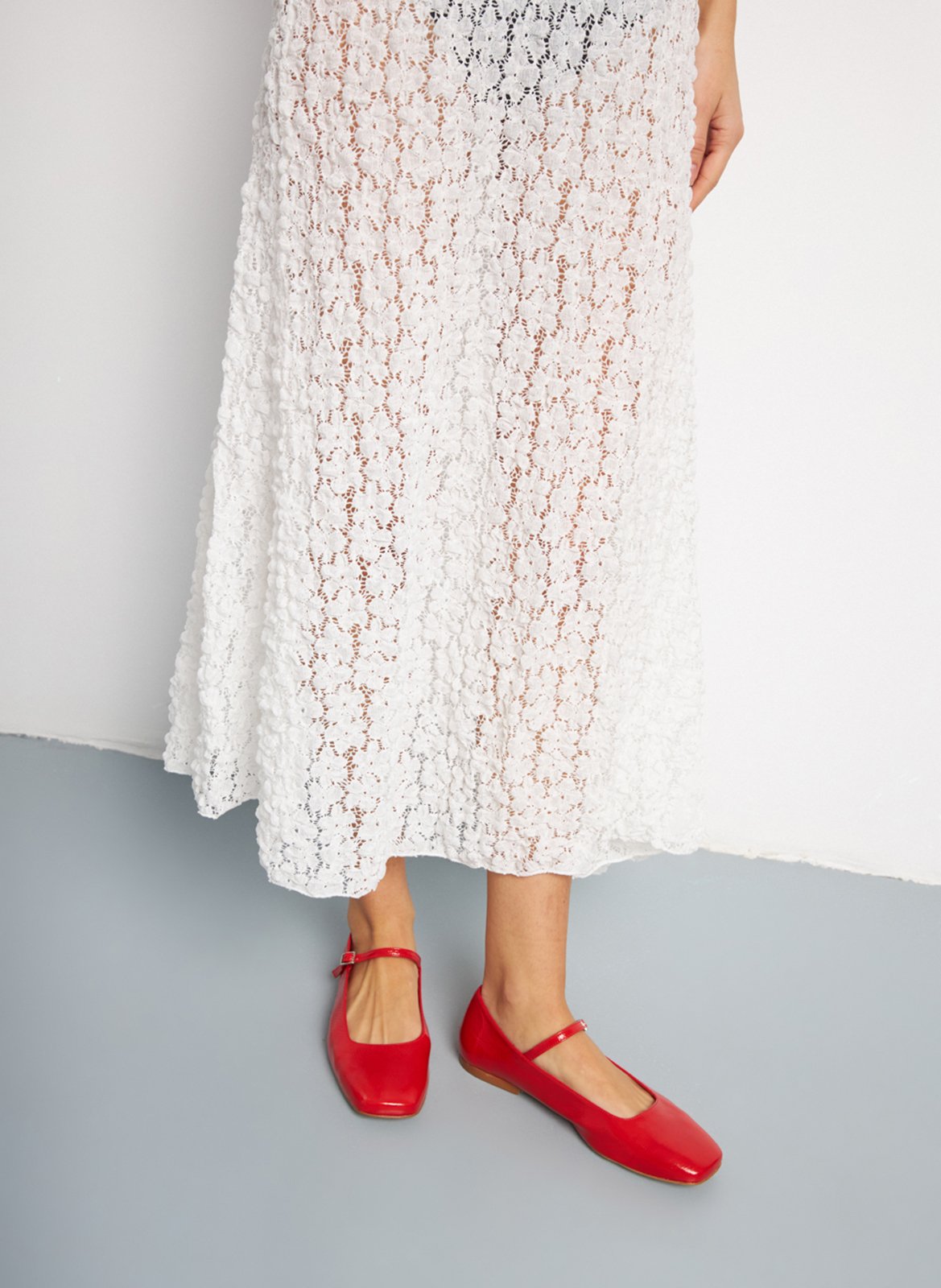 JULIETA - Ballerines en cuir vernis | Rouge