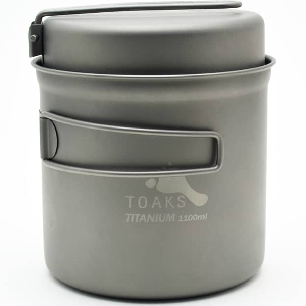 Popote randonnée TOAKS TITANIUM 1100ML POT WITH PAN