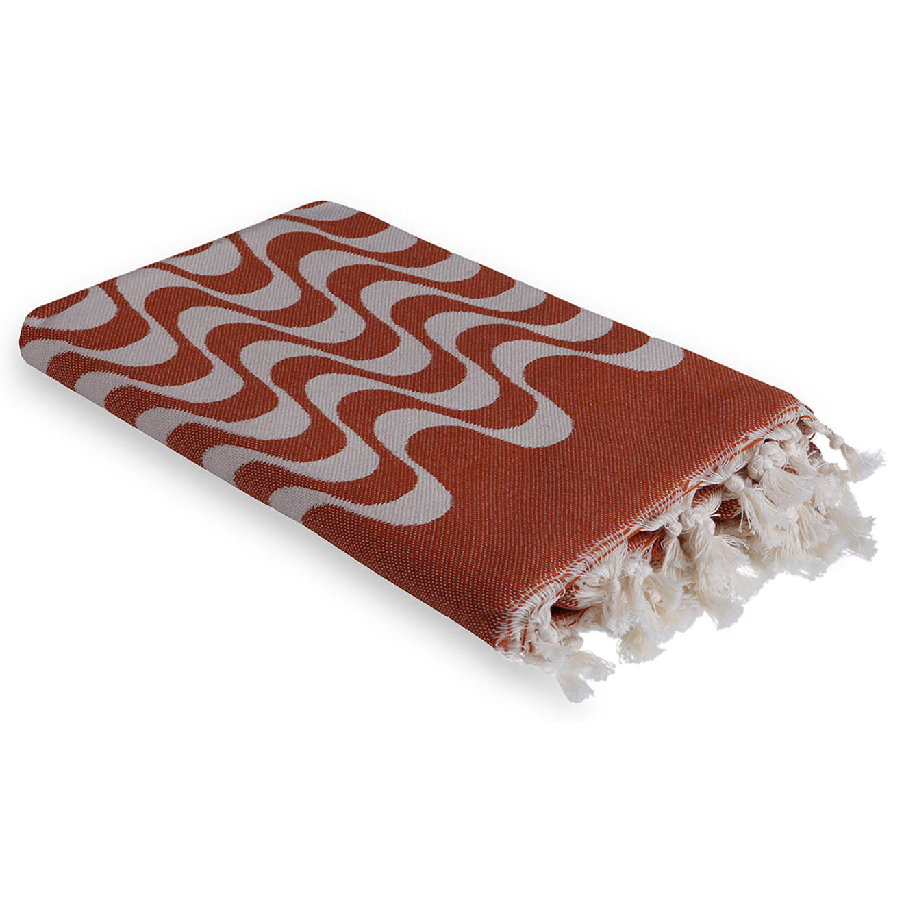 Febronie Fouta reversible Cabana rouge - 100x200 cm