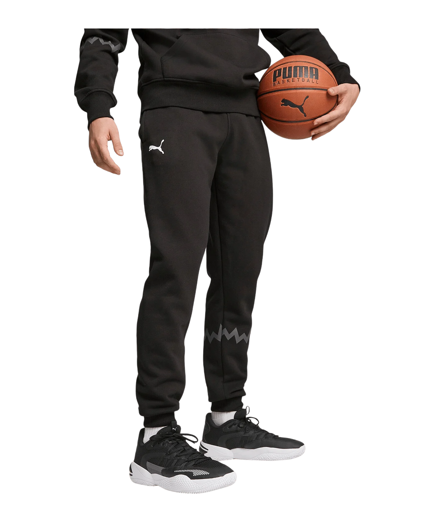 PUMA Hoops Team Sweat Jogginghose Schwarz F01