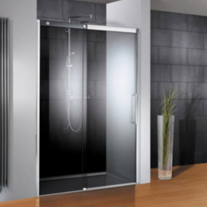 Porte de douche anthracite coulis. droite 160 cm, Schulte Manhattan
