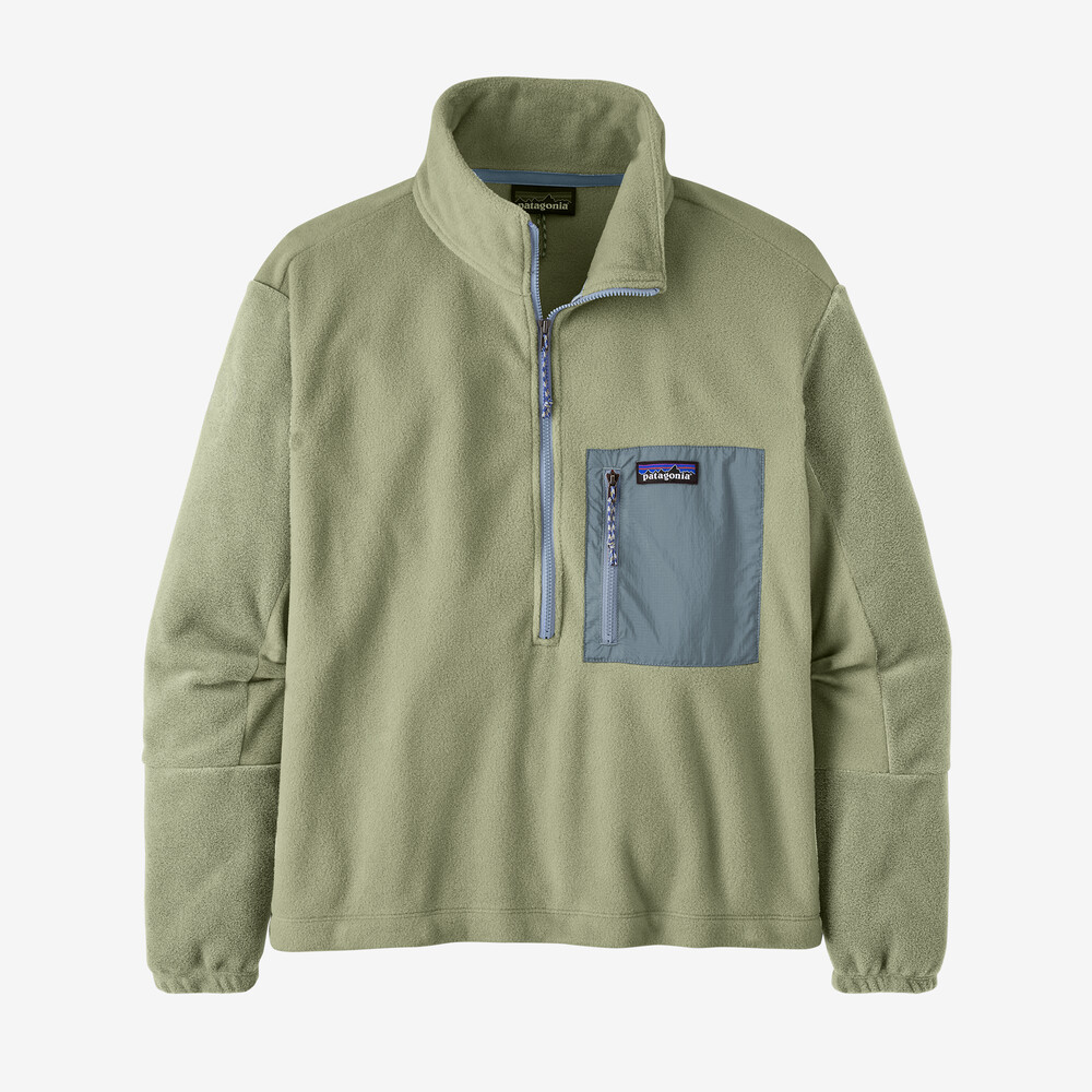 Damen-Fleecepullover von Microdini mit halbem Reißverschluss
