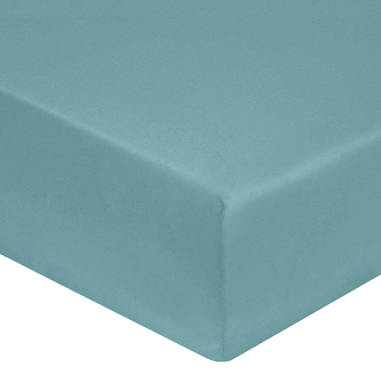 Perle de Coton Drap housse 100% Satin de Coton bonnet 30 cm céladon