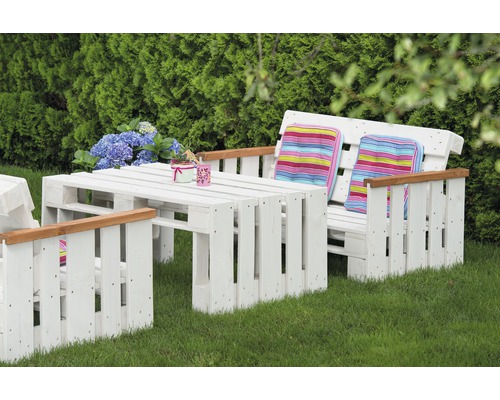 Pallettafel sparrenhout 124x80x52 cm crème