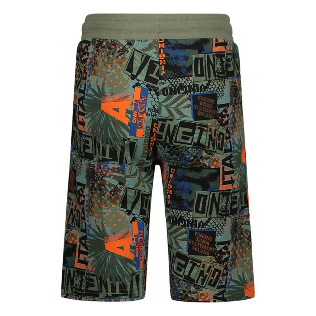Vingino shortama met all over print oranje/army
