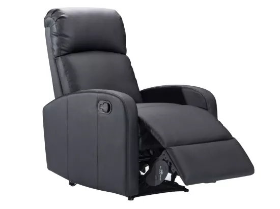 Fauteuil relax en simili ISAO - Noir