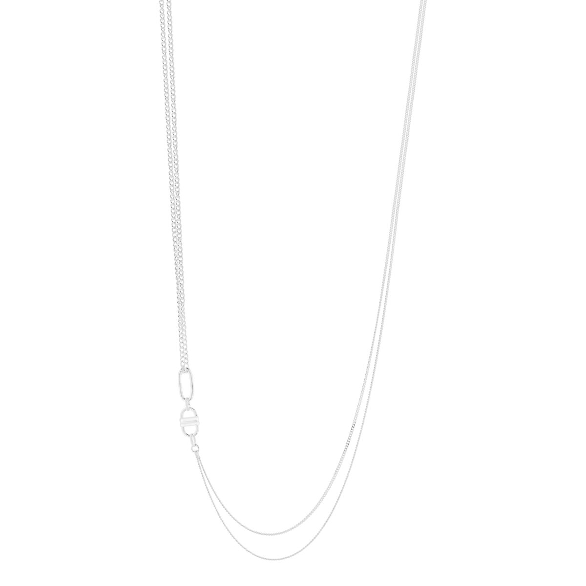 Collier argent 925 asymétrique 50cm