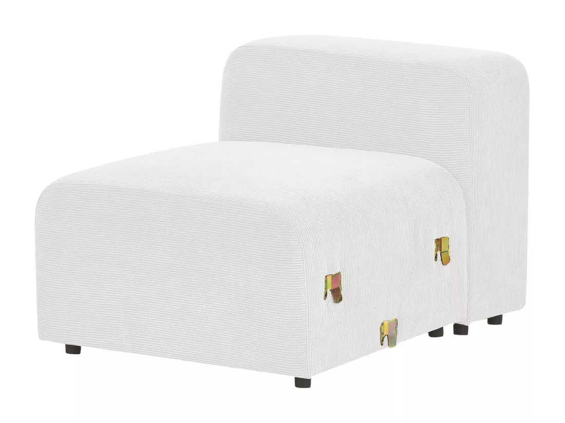 Canapé 3 places modulable en velours côtelé blanc FALSTERBO