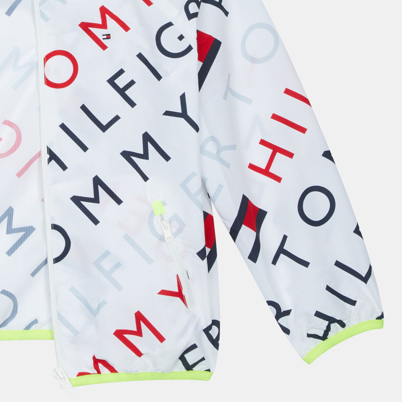Tommy Hilfiger Coupe-vent à capuche Multi Logo blanc
