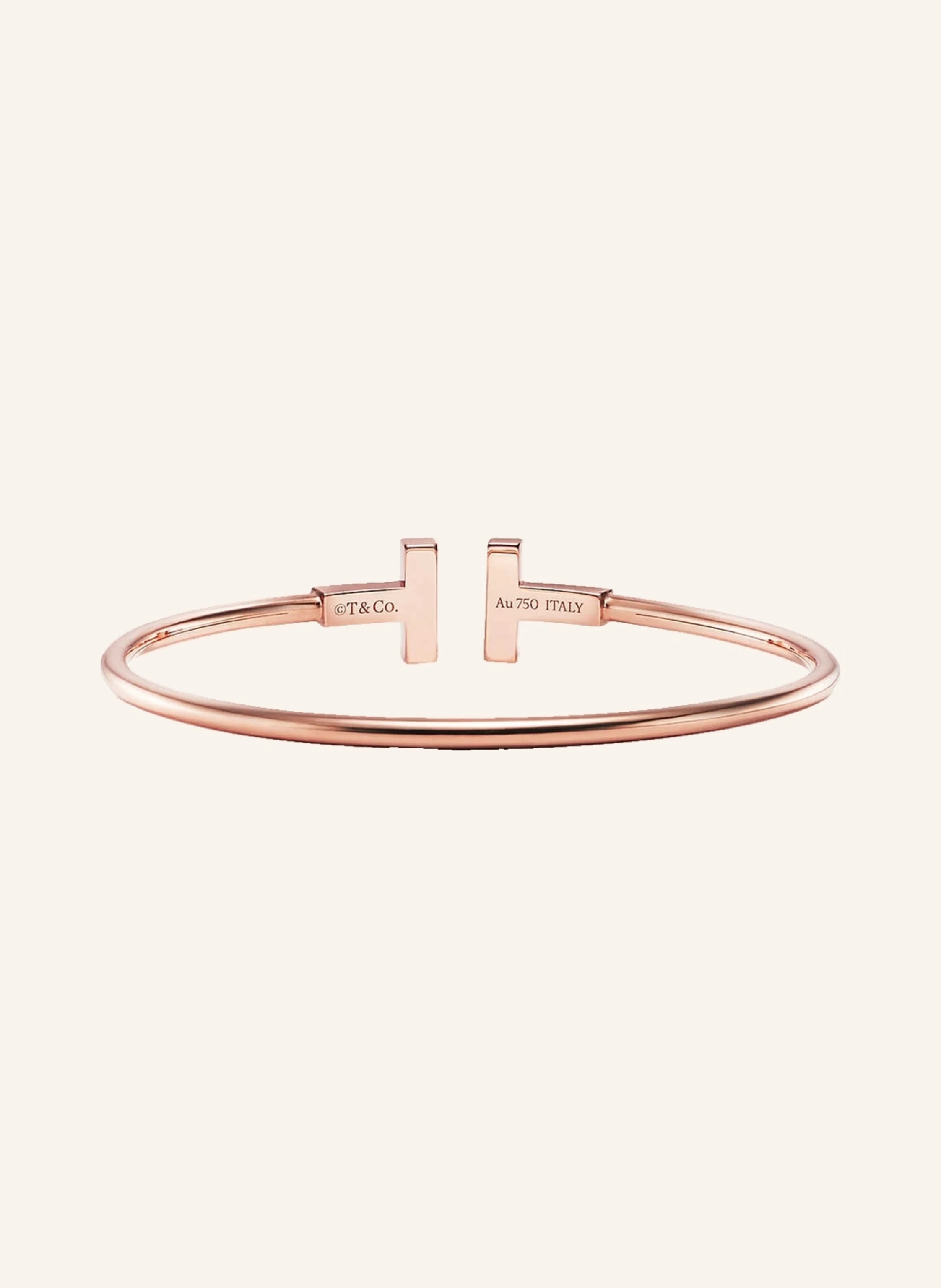 TIFFANY & Co. Tiffany T Wire ARMREIF aus 18 Karat Roségold mit Diamanten und Perlmutt