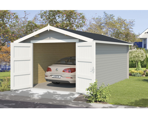 Enkele garage Mauritius 382 x 560 cm lichtgrijs