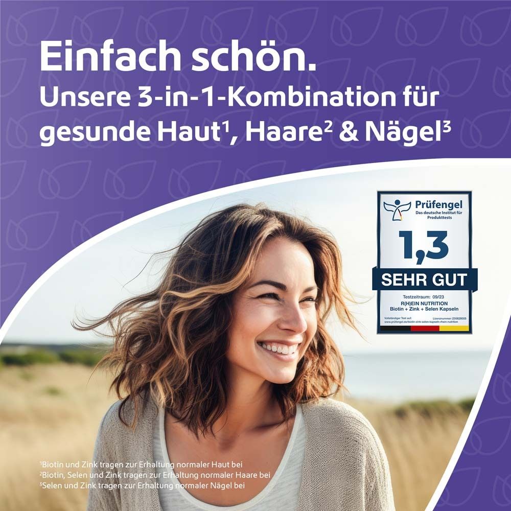 R(h)ein Nutrition Biotin + Selen + Zink für Haut, Haare & Nägel