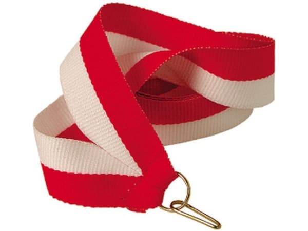 Victoria Sport Ribbon 22 mm - hvit og rød