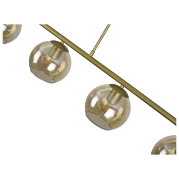 Hanglamp Esfera 5-lichts messing 130cm x Ø16cm