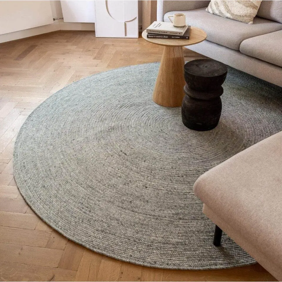 Interieur05 rond vloerkleed Gapo groen - 220 x 220 cm