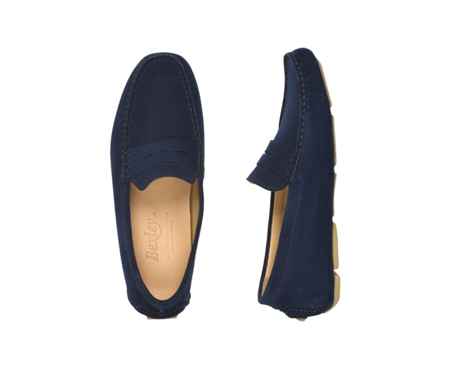 Mocassin homme été Velours Bleu indigo - SEACREST