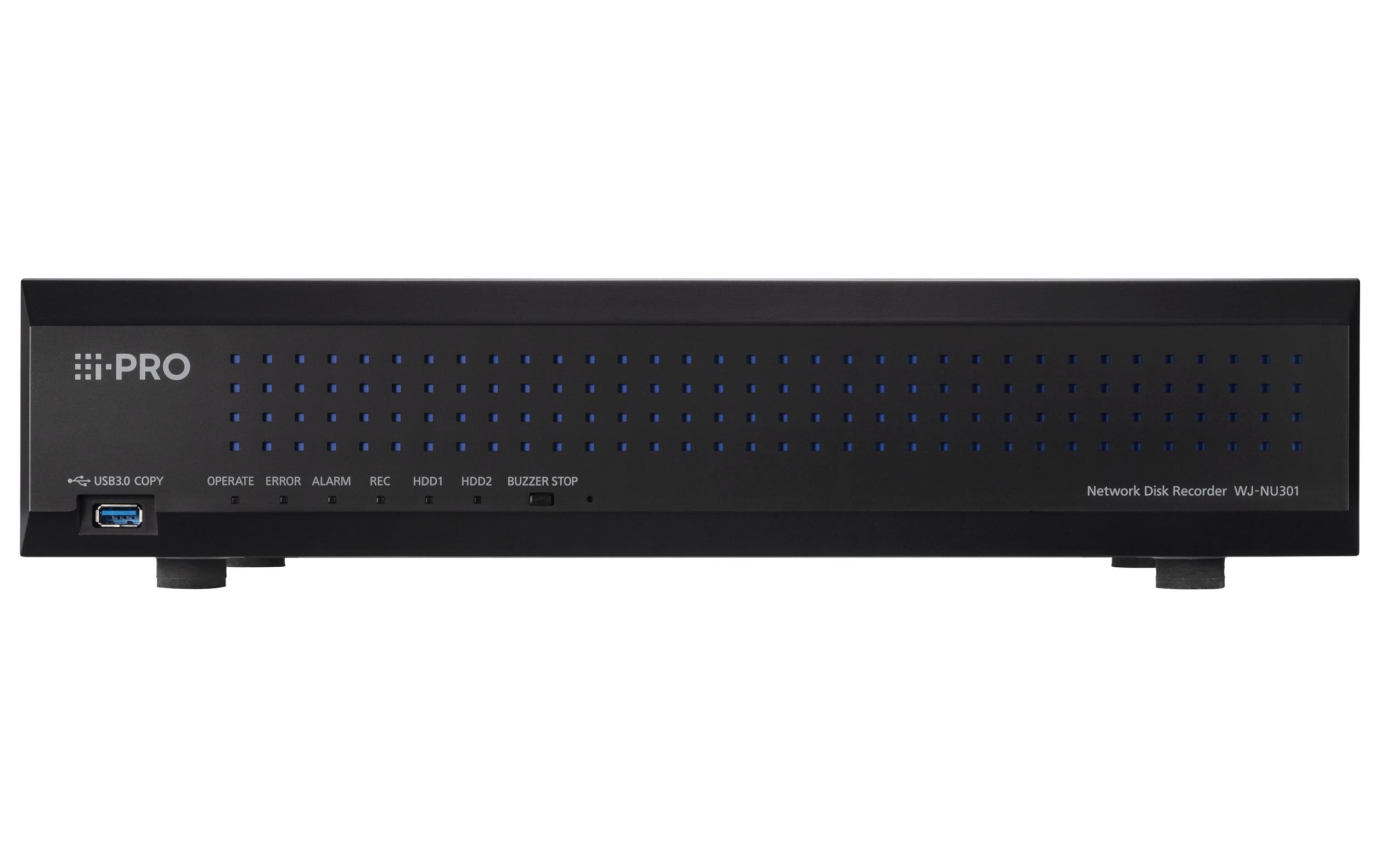Netzwerkrekorder WJ-NU301KG 16 Kanal ohne HDD<br>Neue NVRs mit höherer Sicherheitsstufe und einfacher Installation mit integriertem PoE+ Switch