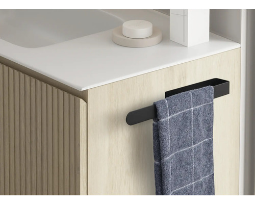 form&style rigide handdoekhouder om te lijmen, matzwart