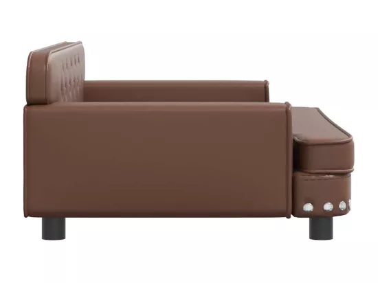 Canapé pour enfants marron 90x53x30 cm similicuir