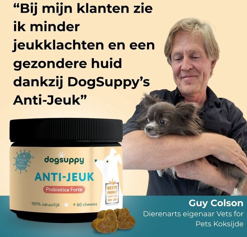 Anti-Jeuk Probiotica - Bij Krabben, Poten Likken en Allergieën - 100% Natuurlijk - 60 Snoepjes